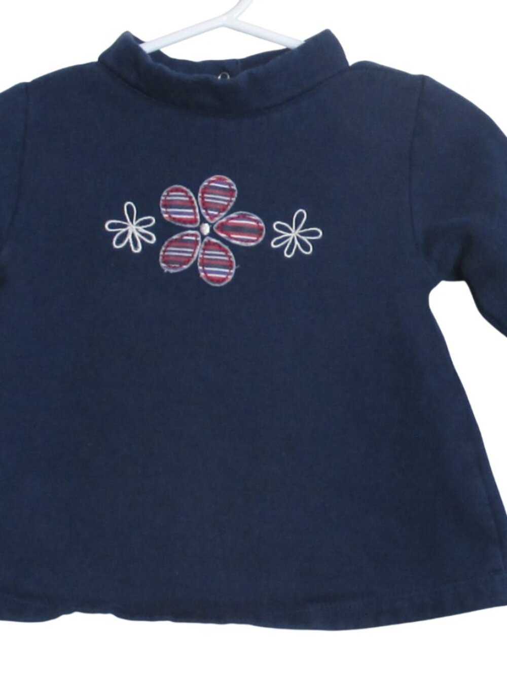 Kid Connection Pullover Shirt Toddler Girls 24M Navy Blue Long Sleeve‎ Sweater